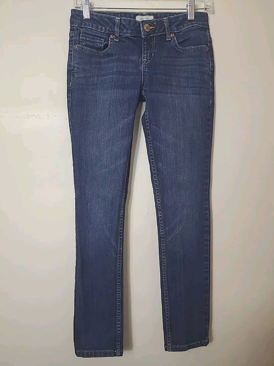 Aéropostale Denim - Aeropostale Bayla Skinny Jeans 1/2 Short Blue Mid Rise Medium Dark Wash